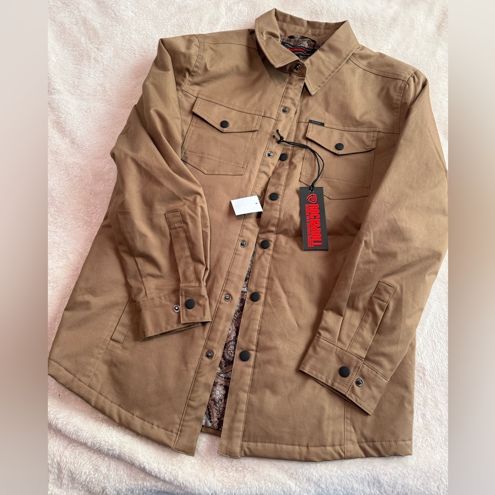 Rock&Roll Tan Jacket with Paisley Lining